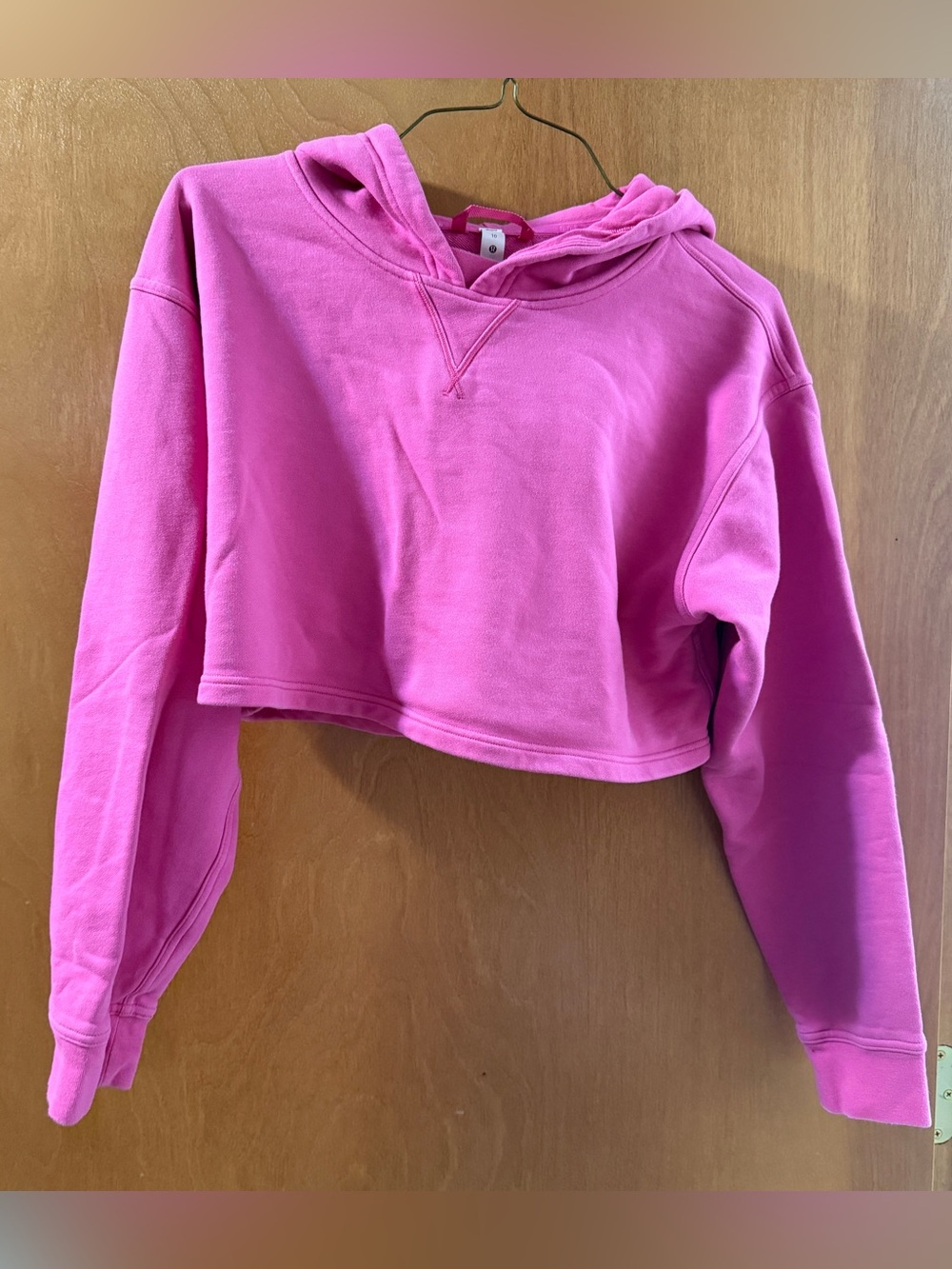 Lululemon Cropped Pink Hoodie Sweatshirt - Women's